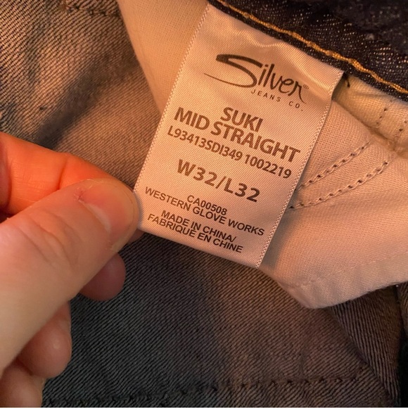 Silver Suki Jeans Mid Straight 32/32 - Picture 12 of 16